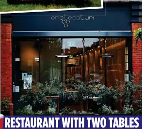  ??  ?? RESTAURANT WITH TWO TABLES
ULTRA EXCLUSIVE: Celebrity haunt Enoteca Turi will open with limited seating