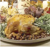  ??  ?? Time for giving thanks: The roast turkey at The Peninsula Manila