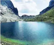  ?? KK/PRIVAT (8) ?? Der 3,8 Hektar große Wolayer See auf 1951 Metern Seehöhe im Lesachtal