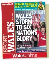  ?? This newspaper is published by MediaWales, a subsidiary company of Trinity Mirror PLC, at 6 Park Street, Cardiff, CF10 1XR and printed by Trinity Mirror Printing Watford, Odhams Trading Estate, St Albans Road, Watford WD24 7RG. Registered as a newspaper a ??