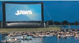  ?? BG FLORIDA STATE PARKS/COURTESY ?? An 8:30 p.m. screening of “Jaws” on the water on Friday is designed for 18-and-older “Jaws” watchers.