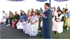  ?? ?? Social commentato­r and talk show host Dr Rebecca Chisamba expresses her views while other members of the committee look on during an interactiv­e meeting which was organised by First Lady Dr Auxillia Mnangagwa to find ways to engage and counsel children who were recorded taking alcohol and also help their guardians at Zimbabwe House yesterday