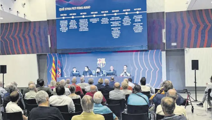  ?? ?? El Barça organiza reuniones periódicas con los socios