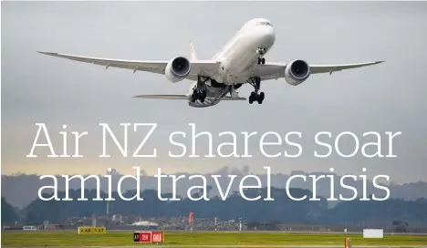  ?? Photo / Brett Phibbs ?? Air New Zealand shares fell to 80c in late March but have steadily climbed back, closing at $1.86 yesterday.