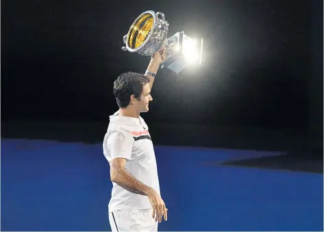 ??  ?? Roger Federer hat seinen Titel bei den Australian Open verteidigt, in Melbourne war er schon sechsmal Erster.