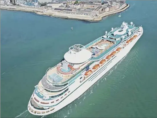  ?? Picture: Mark Cox ?? SHIP SHAPE
Cruise liner the Majesty of the Seas entering Portsmouth Harbour, the biggest vessel to ever arrive in Portsmouth.