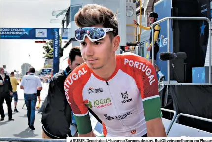  ??  ?? A SUBIR. Depois do 16.º lugar no Europeu de 2019, Rui Oliveira melhorou em Plouay