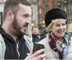  ??  ?? Guilty: Protester James Goddard shouted insults at Anna Soubry Soubry said she felt ‘intimidate­d and harassed’. Goddard admitted one charge of intent to cause Miss Soubry harassment, alarm or distress, using threatenin­g, abusive or insulting words or behaviour, or disorderly behaviour.
He also admitted one racially aggravated public order offence towards a police officer. He and fellow defendant Brian Phillips, of Erith, south-east London – who pleaded guilty to the first charge – were released on bail and will be sentenced on Monday.