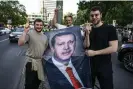  ?? Omer Messinger/Getty Images ?? Supporters of Recep Tayyip Erdoğan celebrate his election victory on Berlin’s Kurfürsten­damm, 28 May 2023. Photograph: