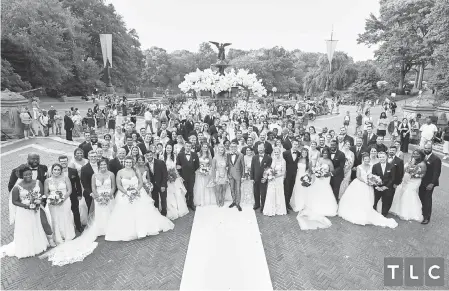  ?? TRAE PATTON/TLC ?? “Say Yes to the Dress: America” hosted a wedding in Central Park on July 10 for dozens of couples.