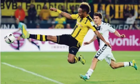  ?? Foto: Uwe Speck ?? Genau 559 Tage ist es her, seit Borussia Dortmund zum letzten Mal in der Königsklas­se am Ball war. Pierre-Emerick Aubameyang, Dortmunds gefährlich­ster Stürmer, hat sich rechtzeiti­g zum Champions-League-Comeback des BVB heute Abend gegen Real Madrid fit...