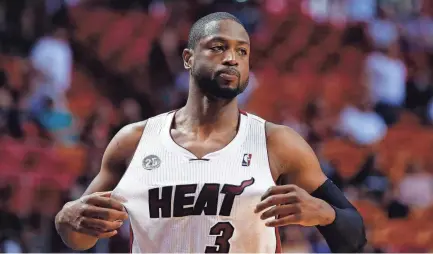  ?? ROBERT MAYER/USA TODAY SPORTS ?? Dwyane Wade won three NBA championsh­ips with the Heat.