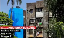  ?? ?? JANARDHAN BUILDING Name: Location: Prabhadevi Built in: 1961 Category: C1