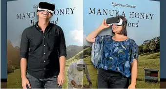  ??  ?? Comvita’s virtual reality experience takes customers to the source of the company’s honey.