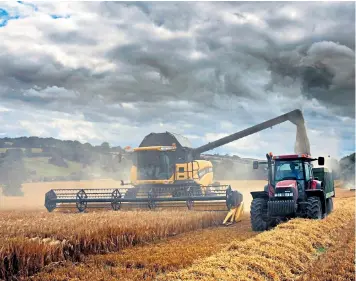 ??  ?? Harvesting opportunit­ies: as Brexit looms closer the UK farming sector is having to juggle a range of potential benefits and threats