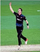  ??  ?? Fast bowler Adam Milne.