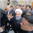  ??  ?? IRAN’S President Hassan Rouhani visits the shrine of Imam Ali in Najaf, Iraq, yesterday. |Reuters