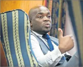  ?? Photo: Delwyn Verasamy ?? Optimistic: Newly elected Tshwane mayor Solly Msimanga says he knows all about hardship because he grew up in the bleak streets of one of Pretoria’s oldest townships.