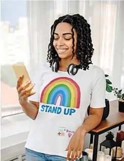  ??  ?? THE rainbow T-shirt campaign will allow you to offer a helping hand in the fight against GBV.