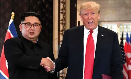  ??  ?? ‘According to Donald Trump, North Korea’s Kim Jong-un writes him such “beautiful letters”, that “we fell in love”.’ Photograph: Saul Loeb/AFP/ Getty Images