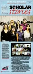  ??  ?? In today’s newspaper, the special section, “Scholar Stories,” contains stories written by this summer’s seven U-T Community Journalism Scholars, sponsored by San Diego Gas & Electric.