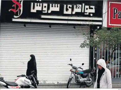  ?? EFE ?? Comercio cerrado en Teherán.