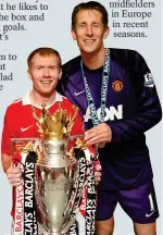  ??  ?? UNITED IN GLORY: Scholes and Van der Sar in old days