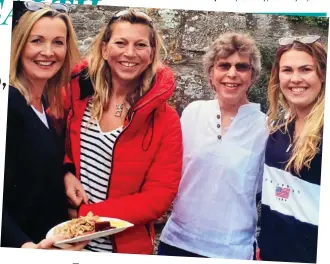  ??  ?? Still smiling: From left, Suki, her sister Tam, mum Alison and daughter Jaz