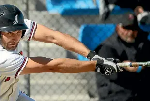  ?? PHOTO: DEAN KOZANIC/STUFF ?? PCU’s Josh Harbrow was in fine form against his former club Albion in the Canterbury men’s softball premiershi­p at Cuthberts Green on Saturday.