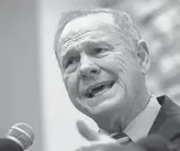  ?? HAL YEAGER/ AP ?? Republican Senate nominee Roy Moore has denied wrongdoing.