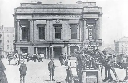  ??  ?? Top: In 2000, a constructi­on team working on a building site on Dundee’s Exchange Street made an incredible discovery. Above: The City Assembly Rooms (Exchange Coffee House) in Dundee, now The Wine Press.