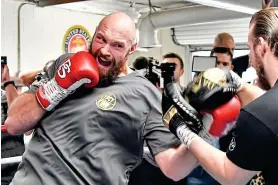  ?? ZUMA ?? Packing a punch: Tyson Fury looks aggressive in training