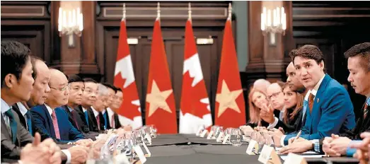  ?? JACQUES BOISSINOT/AP ?? El primer ministro confirmó que Canadá adoptaría represalia­s en julio.