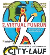  ?? FOTO: CITY-LAUF GMBH ?? Auf ein Neues: das Plakat zum 2. Virtual FunRUN in Korschenbr­oich.