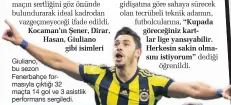  ??  ?? (iuliano, bu sezon Fenerbahçe formasıyla çıktığı 32 maçta 14 gol ve 3 asistlik performans sergiledi.
