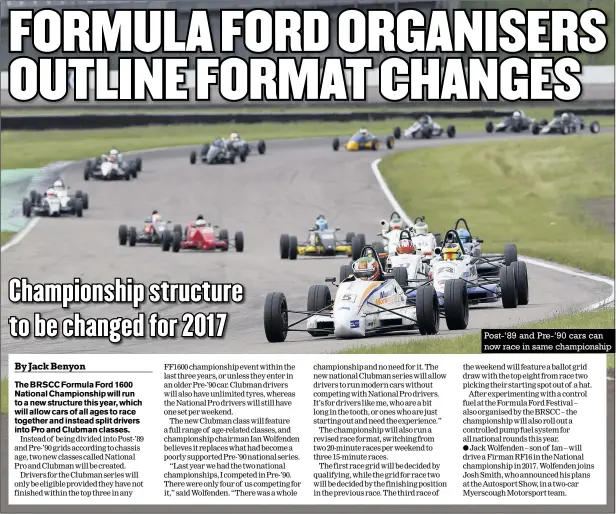  ??  ?? Post-’89 and Pre-’90 cars can now race in same championsh­ip