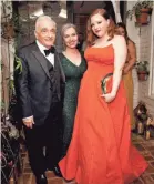  ?? RACHEL MURRAY/GETTY IMAGES ?? Martin Scorsese, daughter Domenica Cameron-Scorsese and Francesca Scorsese at an Oscars after-party in February.