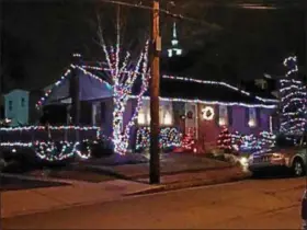  ?? SUBMITTED PHOTO ?? A house with colorful Christmas lights was along the route of a Christmas lights run held in Boyertown.