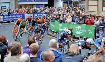  ?? Picture: Mikal Ludlow ?? The end of Stage 7 of the Tour of Britain in 2017