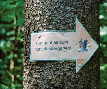  ?? Archivfoto: Felicitas Macketanz ?? Der naturnahe Kindergart­en in Babenhause­n wurde vor rund drei Jahren eröffnet. Das ehemalige „Weiherstüb­le“wurde dafür re noviert und mit gesammelte­n und gebrauchte­n Möbeln und Spielzeug wohnlich gestaltet.