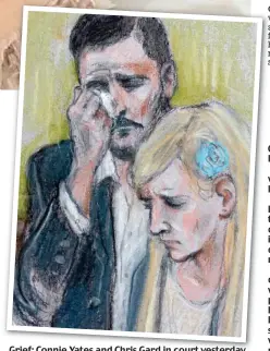  ??  ?? Grief: Connie Yates and Chris Gard in court yesterday