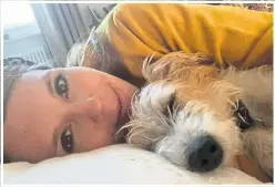 ??  ?? Carrie Symonds and pet in picture she posted 10 days ago