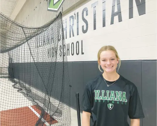  ?? MICHAEL OSIPOFF / POST-TRIBUNE ?? Illiana Christian sophomore Maya Wondaal was hitting .371 with three homers, 16 RBIs and 16 runs scored through Tuesday.