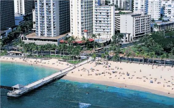  ?? Aqua Hospitalit­y ?? Park Shore Waikiki recently completed nearly $11 million in upgrades to its guest rooms, rooftop pool deck and public areas.