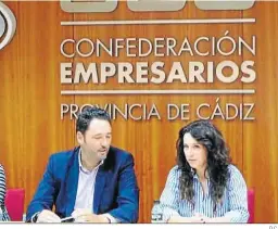  ?? D.C. ?? Rocío Ruiz, durante la reunión de ayer en Cádiz.