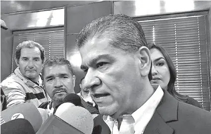  ?? JESSICA ROSALES ?? Gobernador descarta nuevos impuestos en Coahuila para 2020.