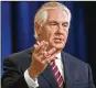  ?? PABLO MARTINEZ MONSIVAIS / AP ?? Secretary of State Rex Tillerson was cautious in responding to questions Sunday about American values on racism.