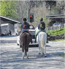  ?? FOTO: PRIVAT ?? Diese zwei Wartenden haben keine Probleme damit, den Motor abzustelle­n.