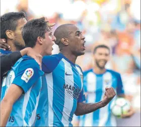  ?? FOTO: EFE ?? Diego Rolan marcó dos goles. Fue el héroe de la remontada del Málaga al Athletic