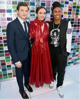  ??  ?? (From left) Sheridan, Cooke and Waithe at the premiere of Ready Player One in Hollywood. — AFP